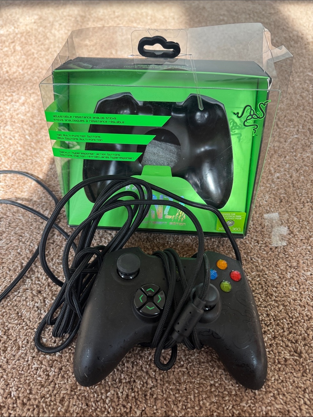 Razer Onza Tournament Edition wired Game Controller in Black  Colored Buttons